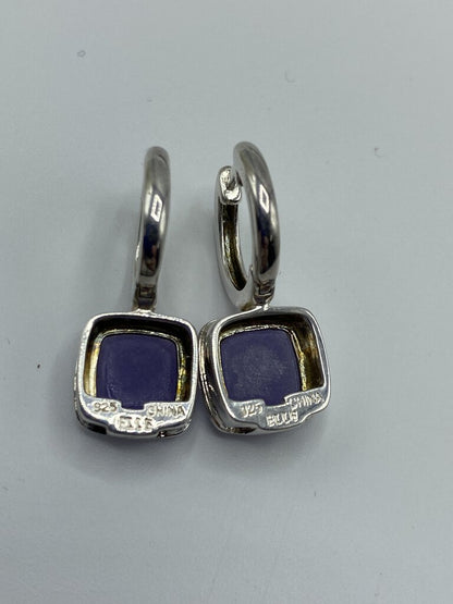 Set of 2 Sterling Silver Pierced Dangle Earrings /ro